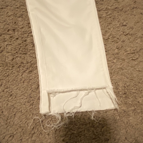 Express White Ripped Stretch Mid Rise Ankle Legging Jeans - Picture 3 of 6